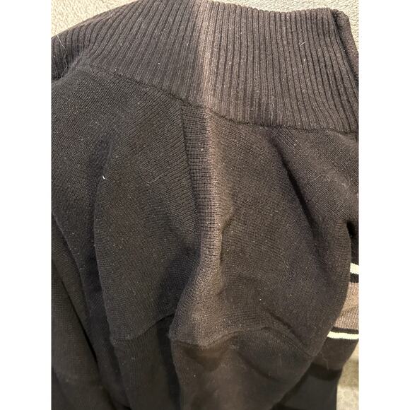 NWT Men's size XL U.S. Polo Assn. Black Striped Quarter Zip Pullover - Picture 8 of 11